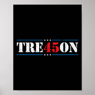 Treason 45 2020 Election Anti Trump Democrat Gift  Poster