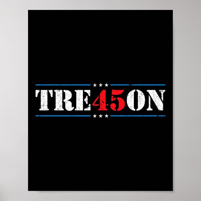 Treason 45 2020 Election Anti Trump Democrat Gift  Poster (Front)