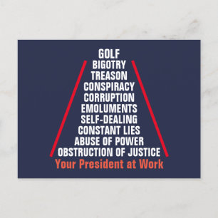 Treason Collusion Corruption Obstruction Trump Postcard