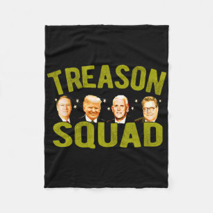 Treason Squad Impeach Trump Pence Pompeo Rr Ukrain Fleece Blanket