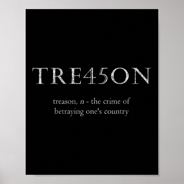 Treason Tre45on Distressed Impeach  Poster (Front)