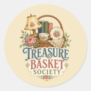 Treasure Basket Society Cottagecore Classic Round Sticker