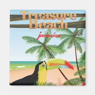 Treasure Beach  Jamaica travel poster Magnet