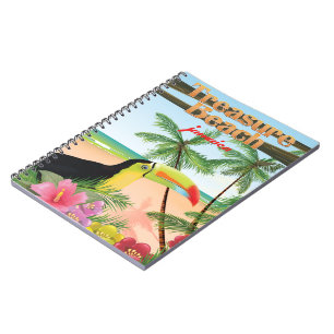 Treasure Beach  Jamaica travel poster Notebook