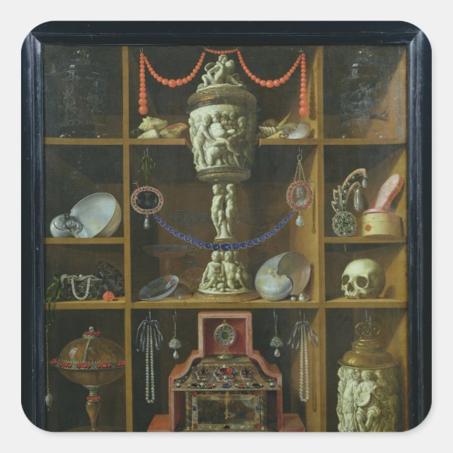 Treasure Chest, 1666 Square Sticker (Front)