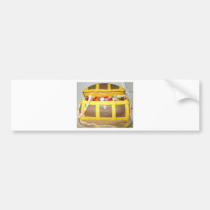 Treasure chest cake bumper sticker