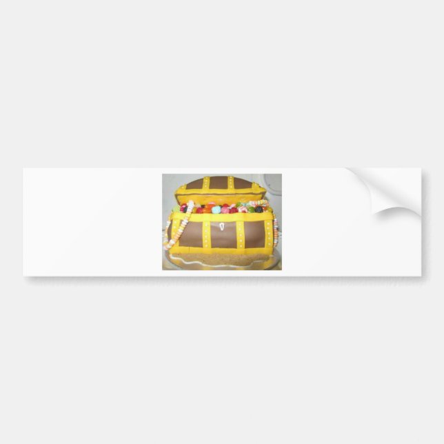 Treasure chest cake bumper sticker (Front)