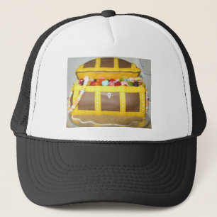 Treasure chest cake trucker hat