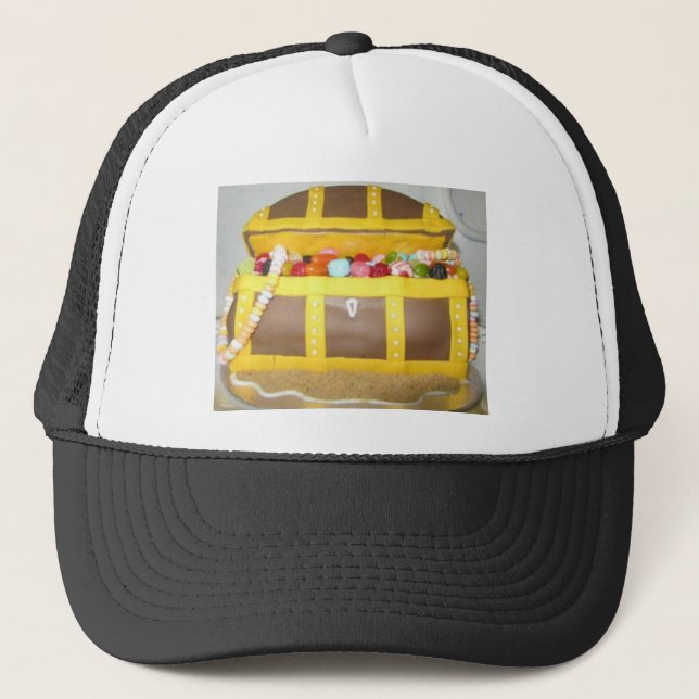Treasure chest cake trucker hat (Front)