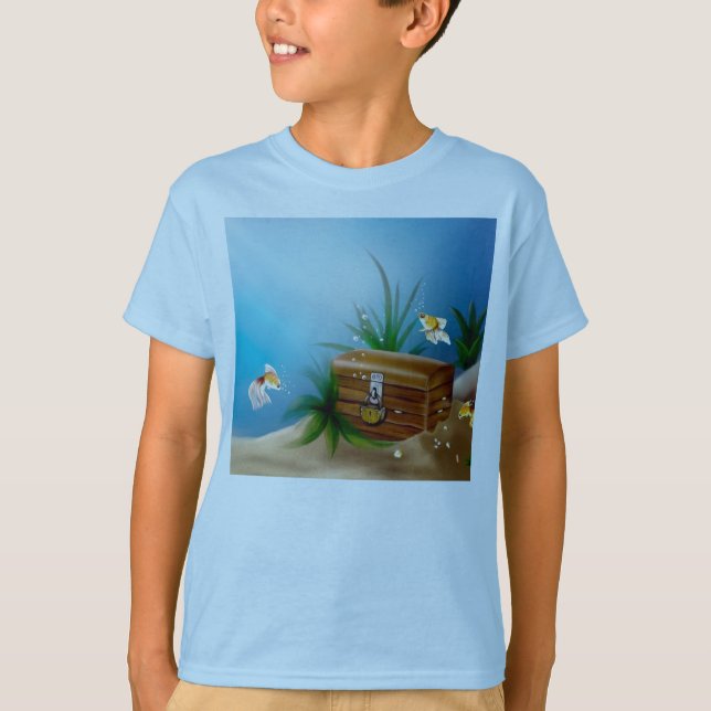 treasure chest dive swim water Destiny Gifts T-Shirt (Front)