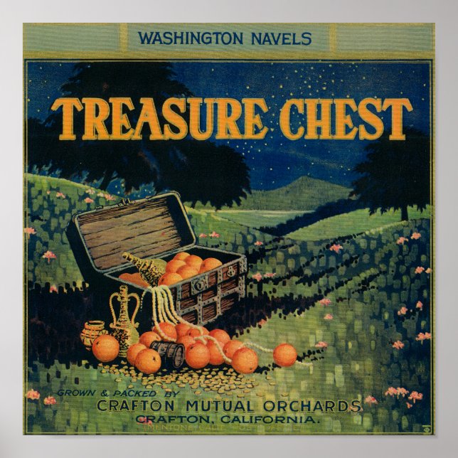 Treasure Chest (field version) Orange Label Poster (Front)