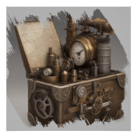 Treasure chest with gears