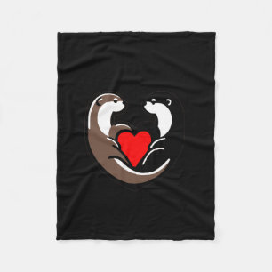 Treasure Each Otter Heartfelt Love Fleece Blanket