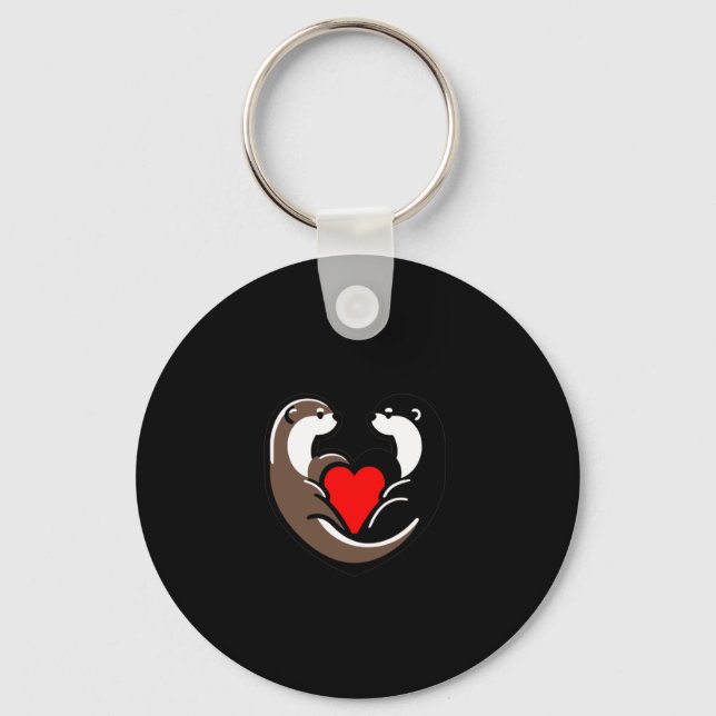Treasure Each Otter Heartfelt Love  Key Ring (Front)