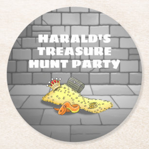 Treasure Hunt Round Paper Coaster