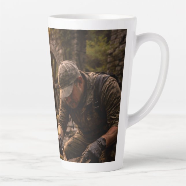 Treasure Hunter Metal Detector Latte Mug (Right)