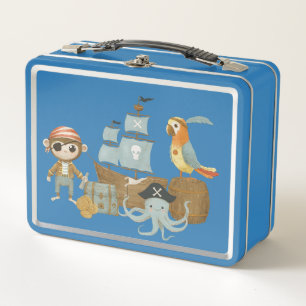 Treasure Hunter Pirate Birthday Metal Lunch Box