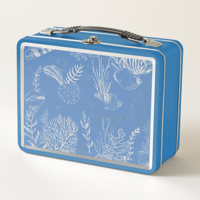 Treasure Hunter Pirate Birthday Metal Lunch Box (Front)