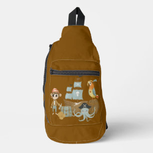 Treasure Hunter Pirate Birthday Sling Bag