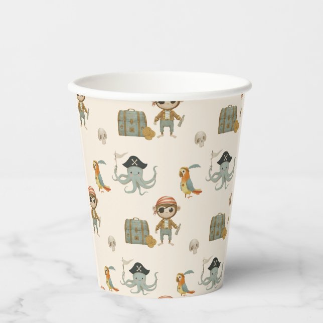 Treasure Hunters Pirate Birthday Paper Cups (Front)