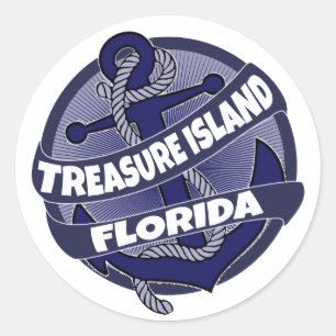 Treasure Island Florida anchor stickers