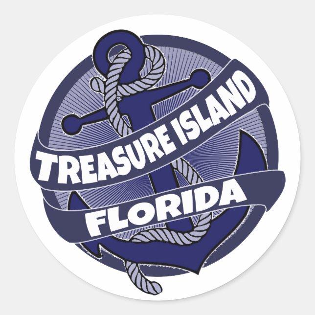Treasure Island Florida anchor stickers (Front)