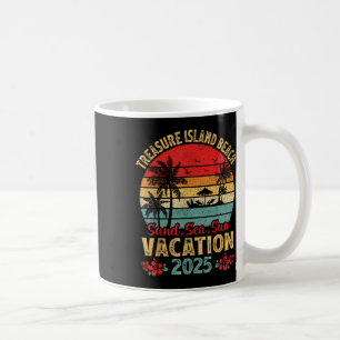 Treasure Island Florida Sand Sea Sun Vacation 2025 Coffee Mug