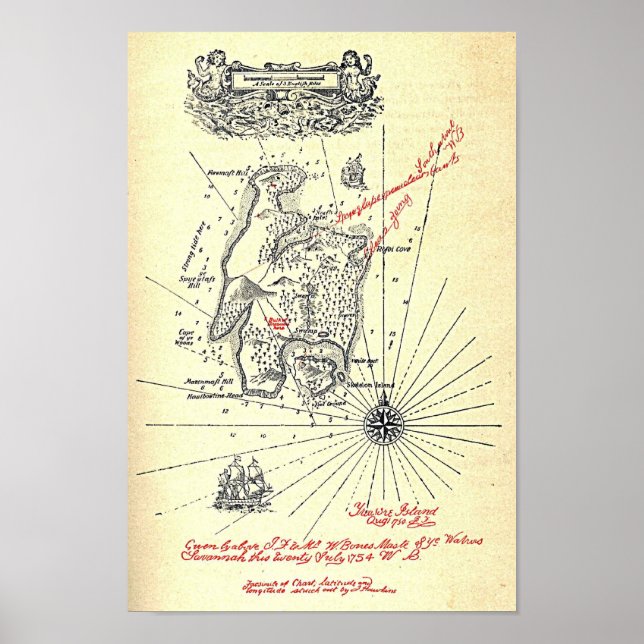 "Treasure Island Map" Poster (Front)