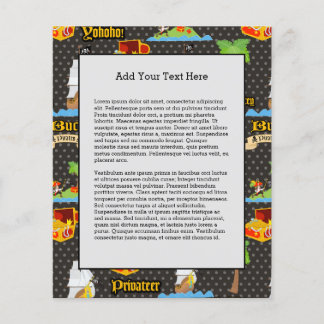 Treasure Island Palm Tree Pirate Flag Raiding Flyer