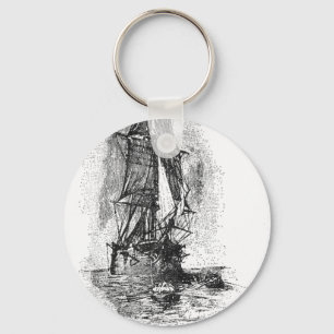 Treasure Island Pirate Ship Key Ring