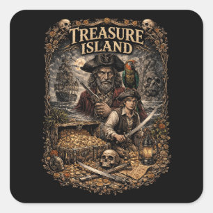 Treasure Island Square Sticker