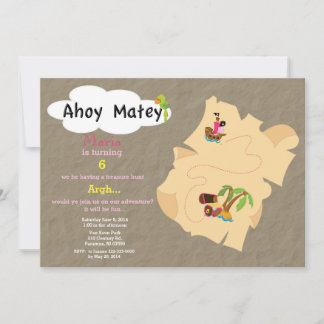 Treasure Map Birthday Invitation