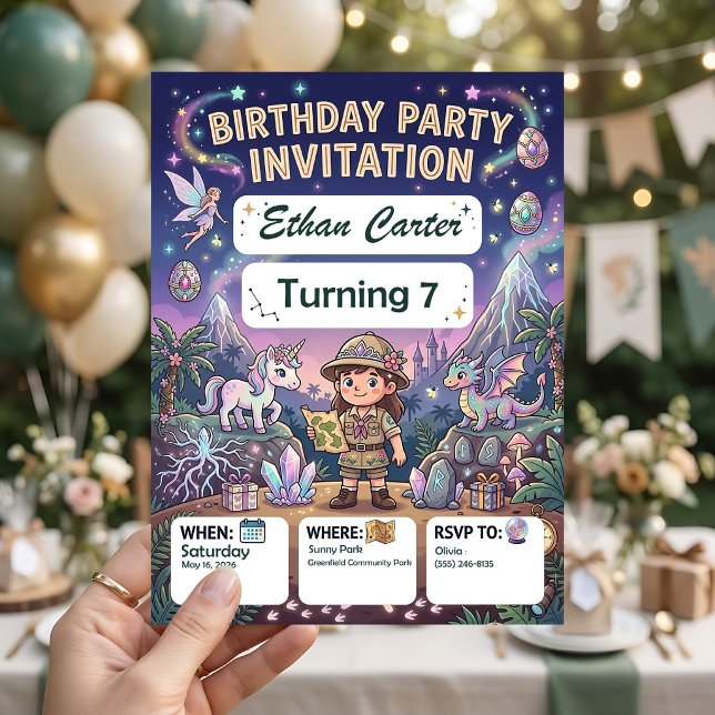 Treasure Map Birthday Invitation Customisable (Creator Uploaded)