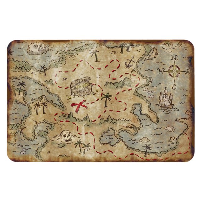 Treasure Map Magnet (Horizontal)