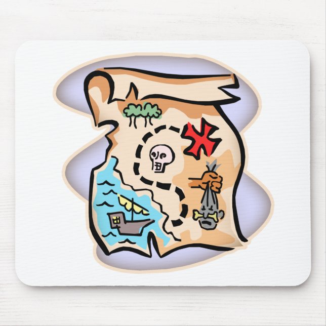 Treasure Map Mouse Pad (Front)