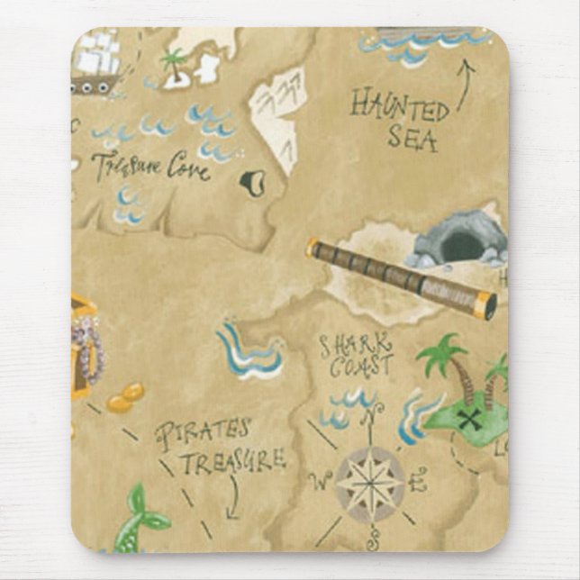 Treasure Map Mouse Pad (Front)