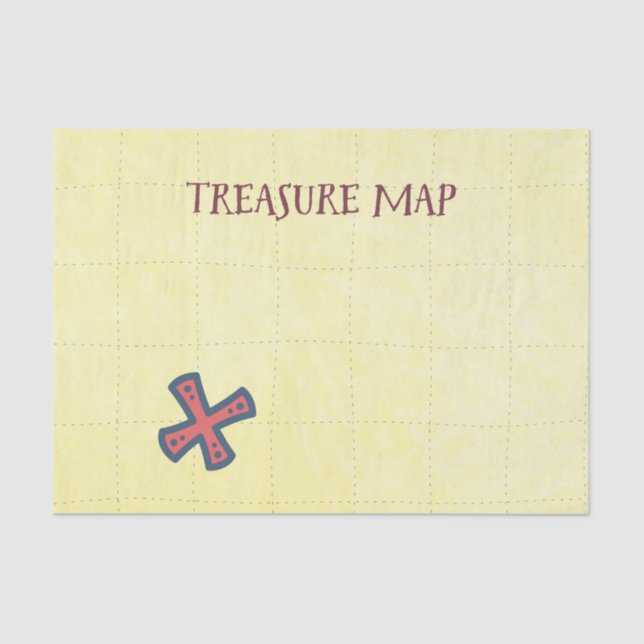 Treasure Map Pirate Party Tissue Paper (Front)