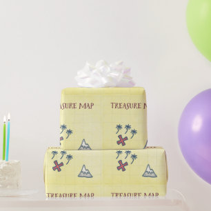 Treasure Map Pirate Party Wrapping Paper