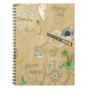 Treasure Map Spiral Notebook