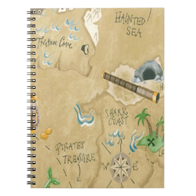 Treasure Map Spiral Notebook (Front)