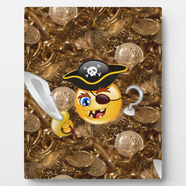 treasure pirate emoji plaque (Front)