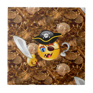 treasure pirate emoji tile