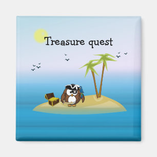treasure quest owl magnet