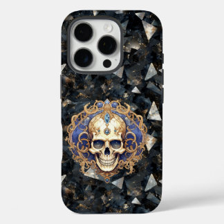 Treasure Skull on Black Diamonds iPhone case