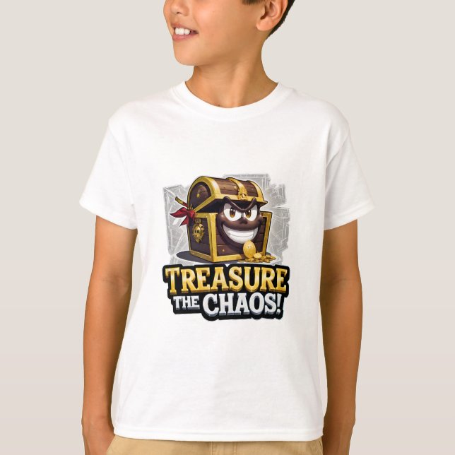 Treasure the Chaos - Smiling Treasure Chest T-Shirt (Front)