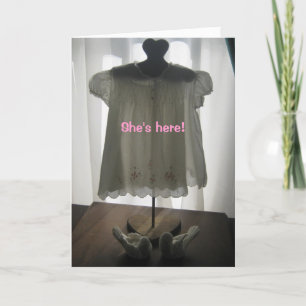 Treasure the moments; baby girl card