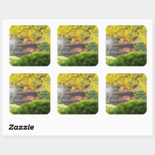 Treasure Tower Pagoda, San Francisco Square Sticker