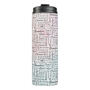 Treasured Christian Words of Affirmation Thermal Tumbler