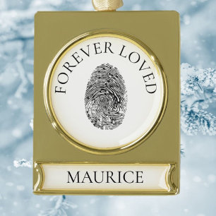 Treasured Custom Fingerprint Memorial Ornament