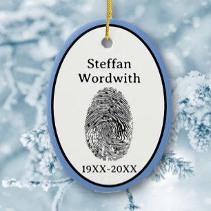 Treasured Fingerprint Memorial Ornament
